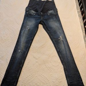H&M Mama Skinny Distressed Jeans Size 10
